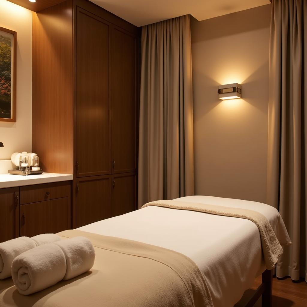 Serene treatment room at Windy Spa Hanoi