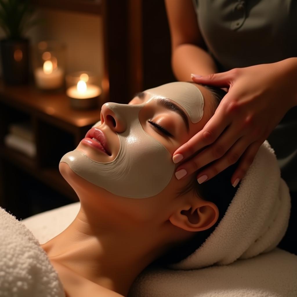 Woman Enjoying a Facial at Avalon Salon and Day Spa