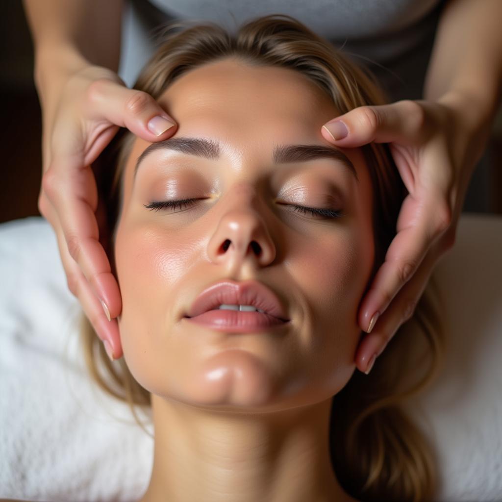 Woman Enjoying a Spa Treatment