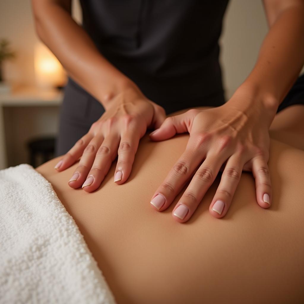 Woman Receiving a Royal Massage