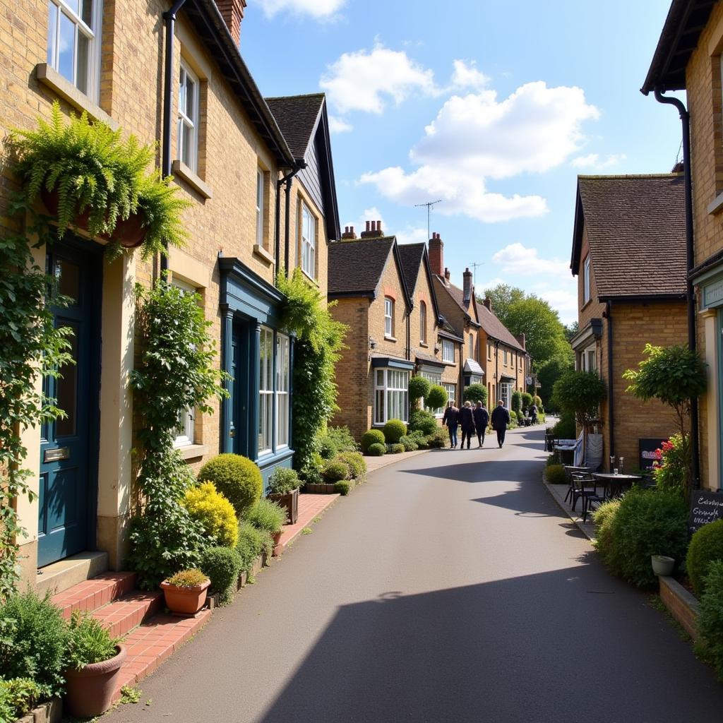 Charming street scene in Woodhall Spa