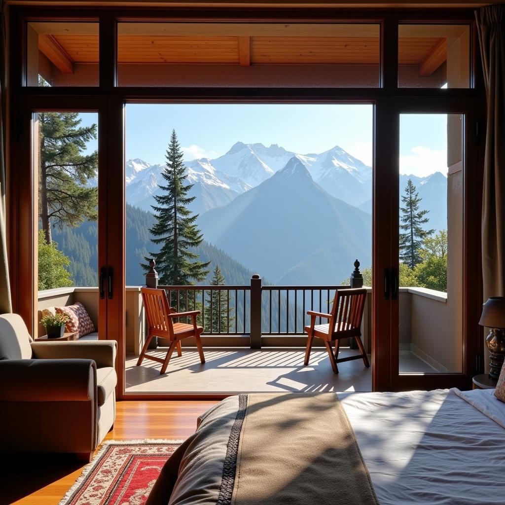 Woodsmoke Resort Room with Himalayan Mountain View