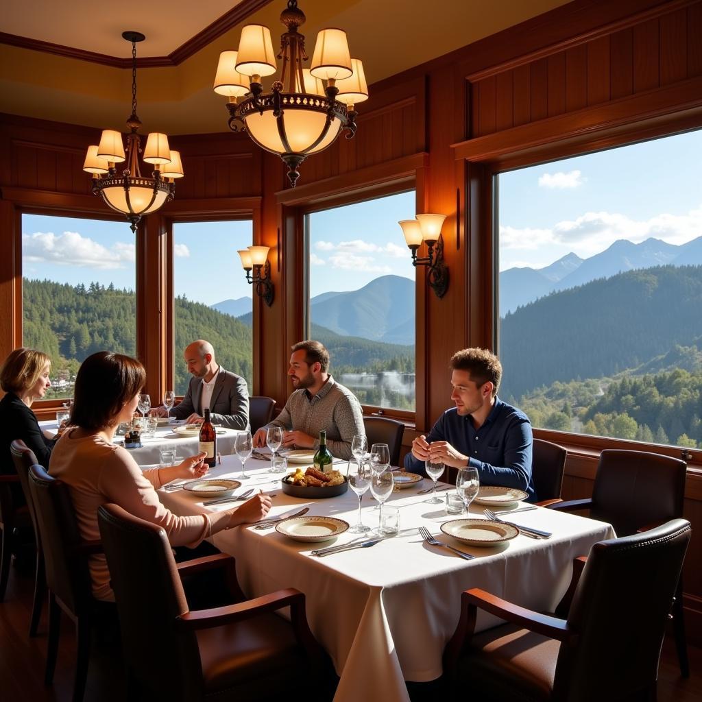 Dining at Woodsmoke Resort Restaurant