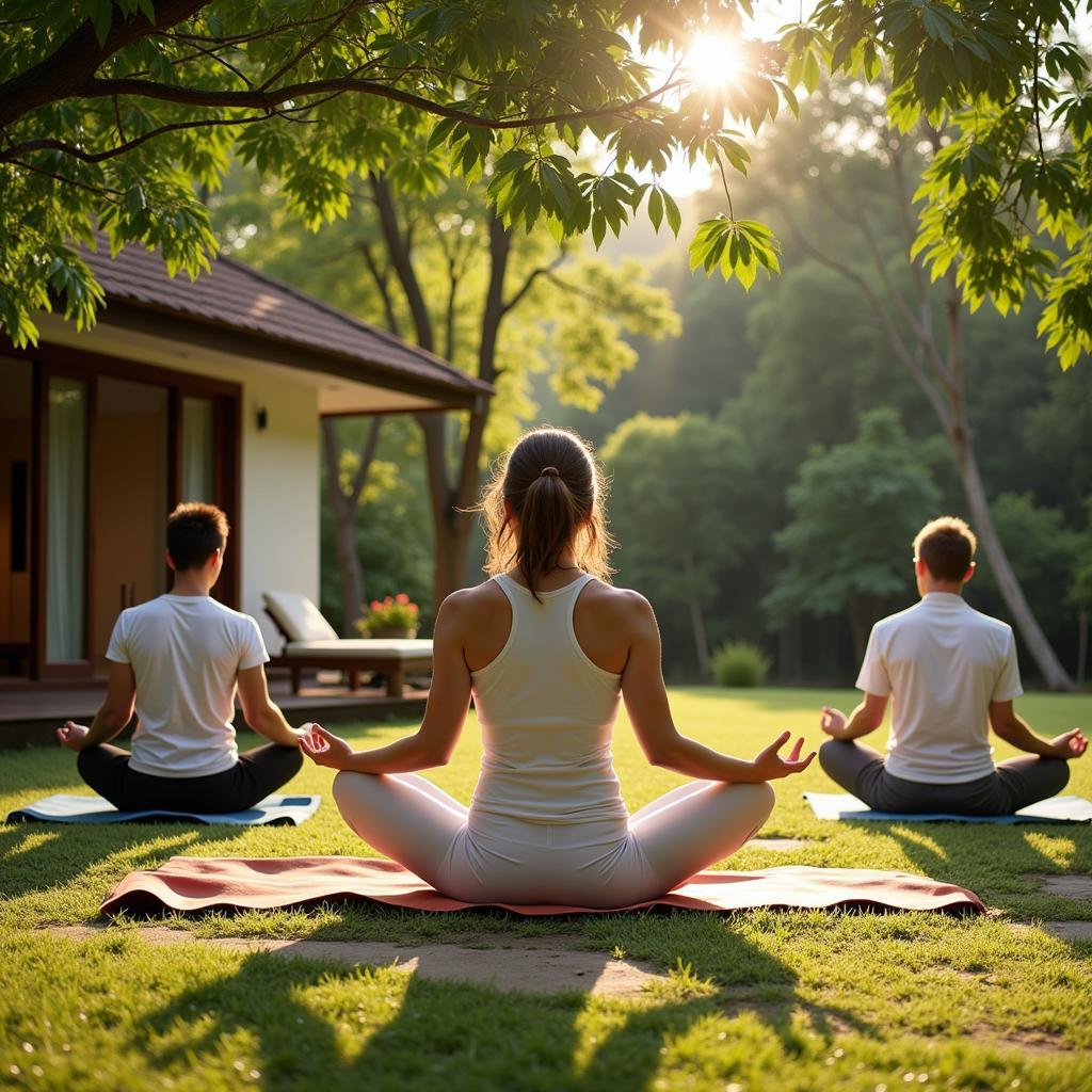 Yoga and Meditation at an Ayurvedic Resort