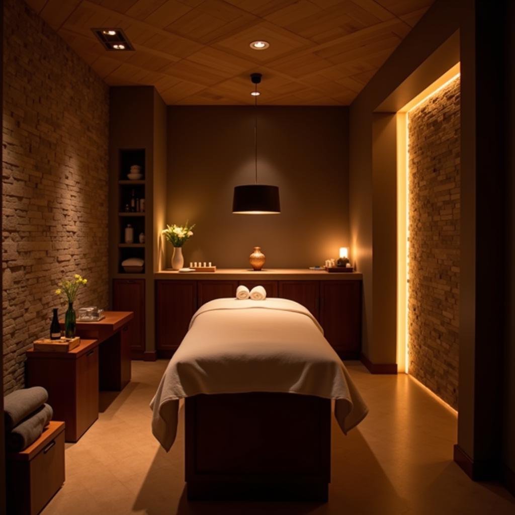 Inside a luxurious treatment room at a Zermatt spa