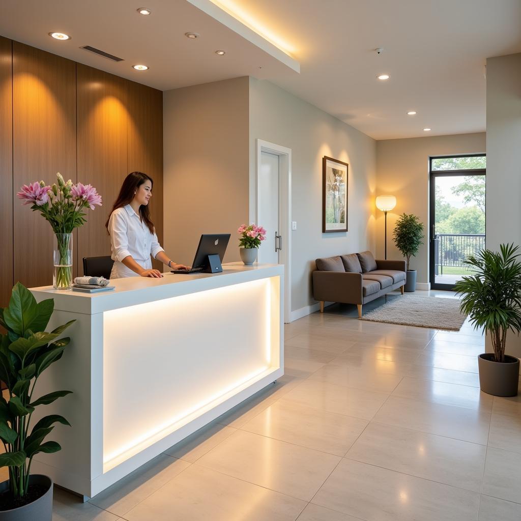 Modern and Welcoming 24/7 Spa Reception Area