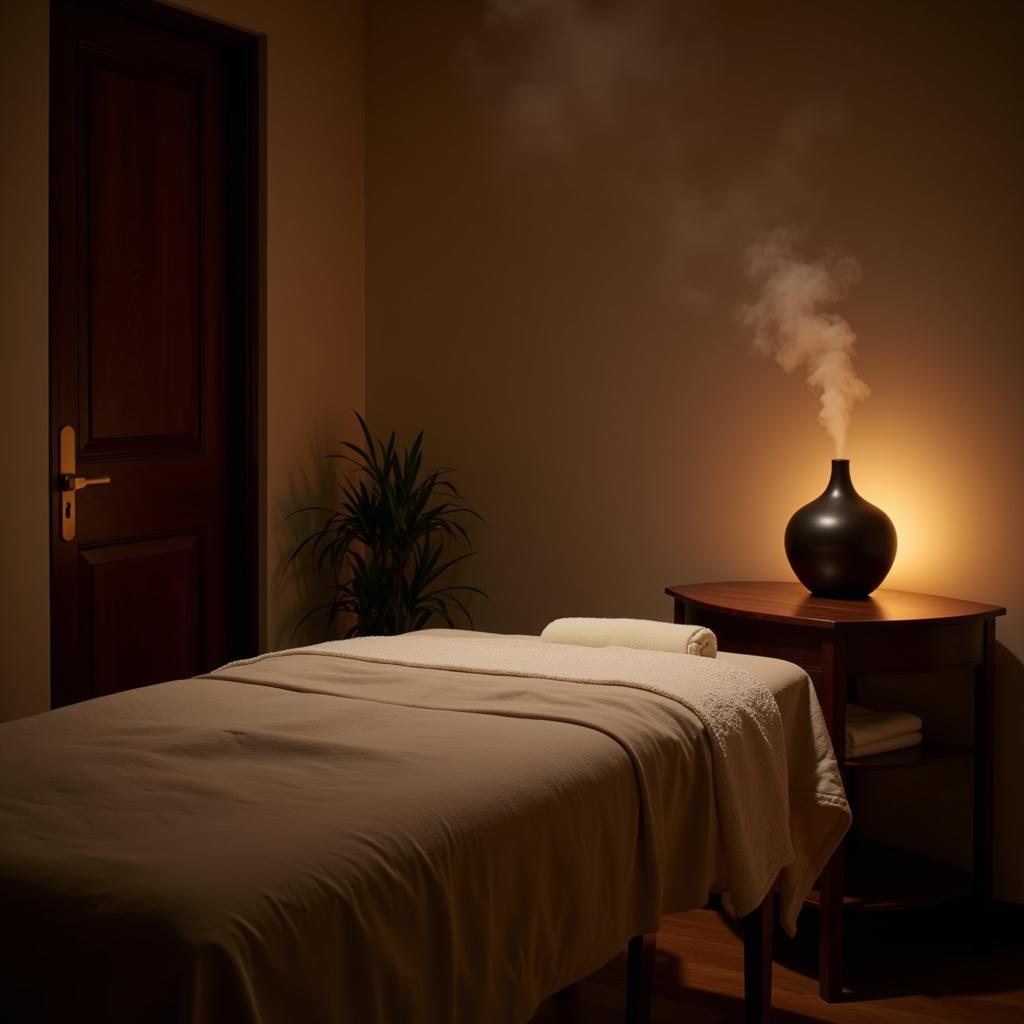 Serene massage room at 360 Nirvana Spa