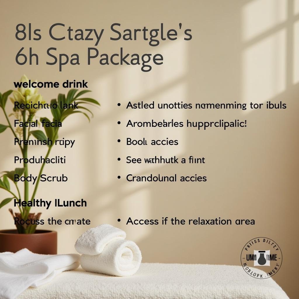 Example of a 6h Spa Package