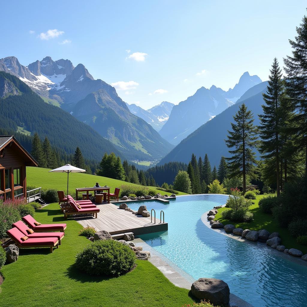 Breathtaking alpine scenery surrounding the a rosa Kitzbühel spa