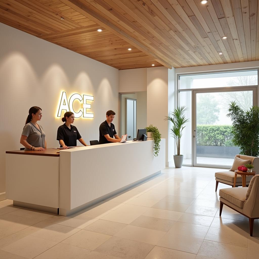 Ace Water Spa Reception Area