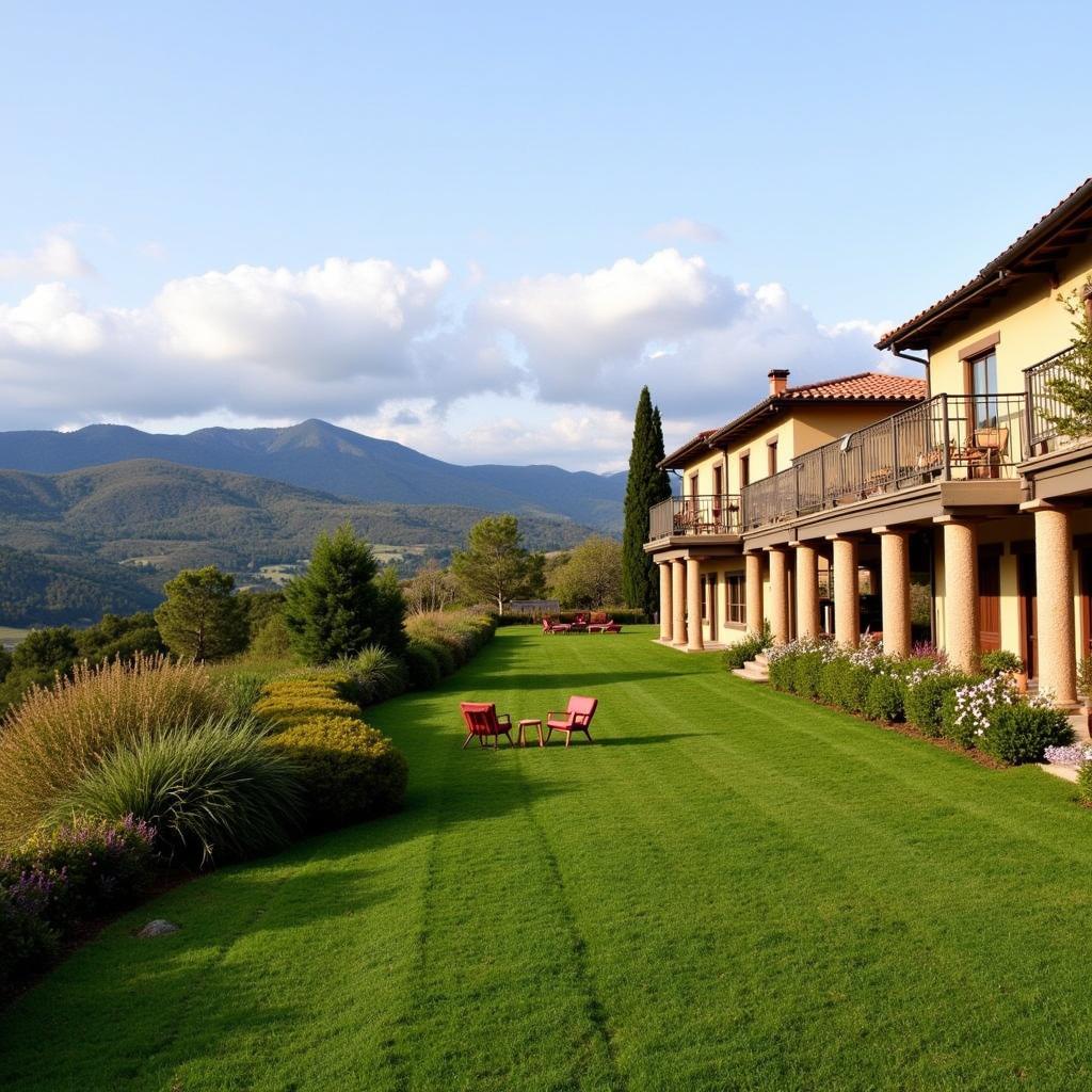 Adler Thermae Spa Resort in Tuscany, Italy, showcasing the stunning landscape and exterior of the resort.