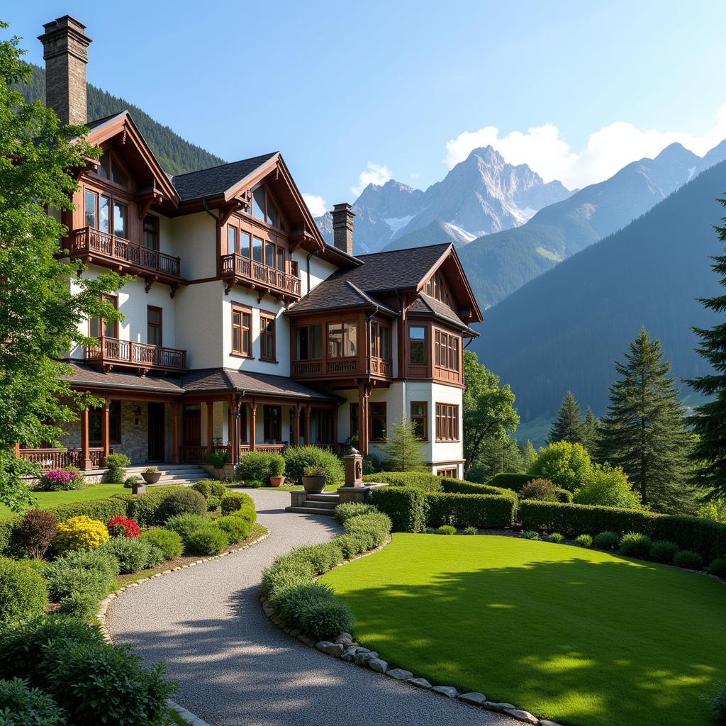 Luxurious Exterior of Alps Spa Resort in Dalhousie