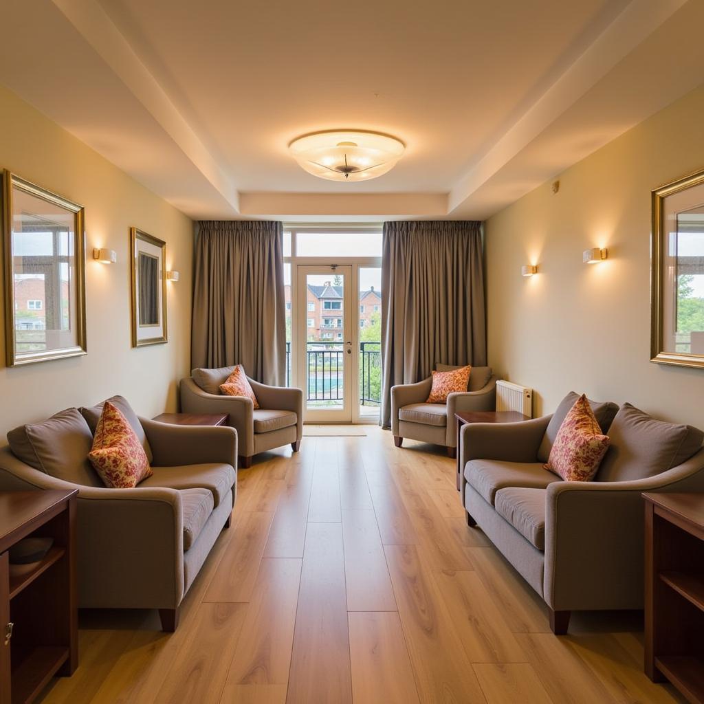 Peaceful relaxation area at the Alton Towers Spa