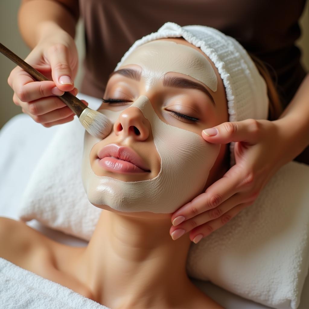 Facial treatment at Amantra Spa Hadapsar