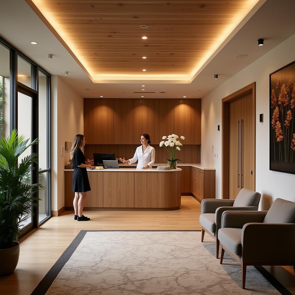 Serene Reception Area at Amazing Aura Spa