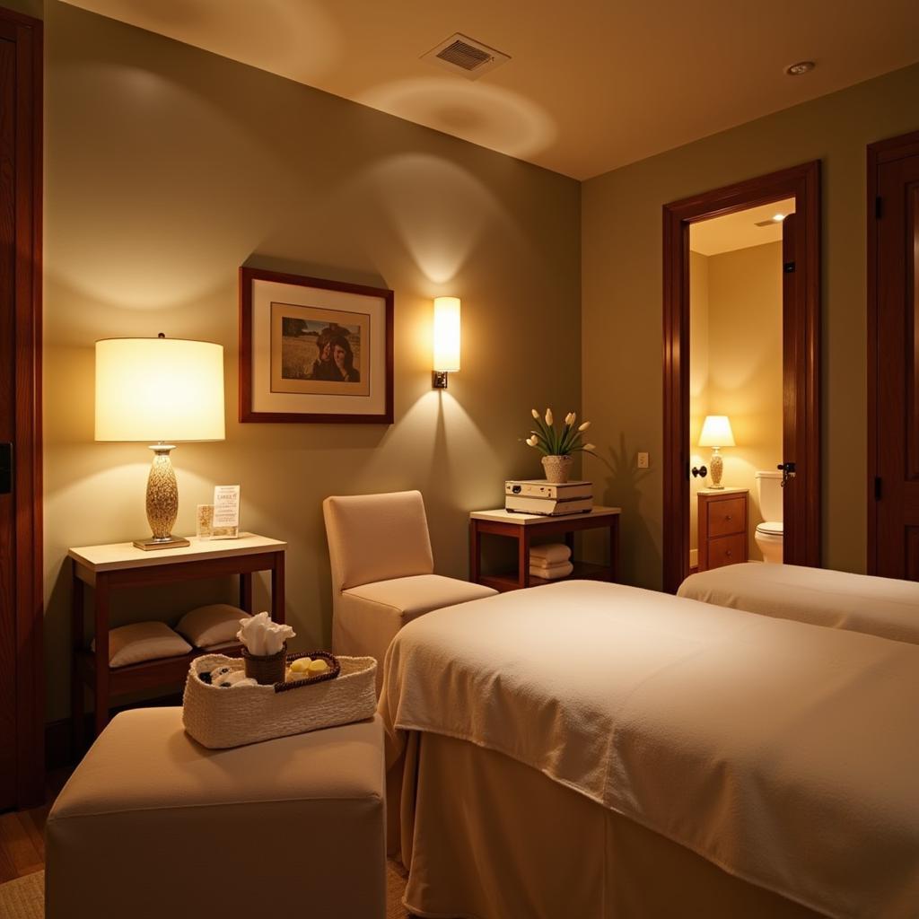 Serene spa treatment room at Americana Resort