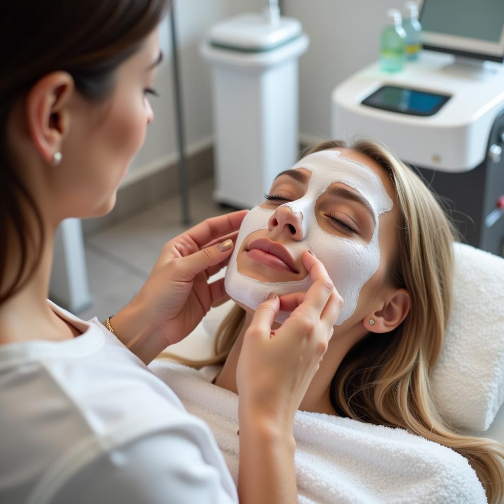 Facial treatment at an Ancaster spa