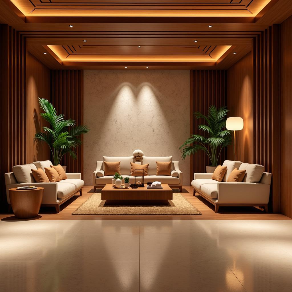 Serene reception area at Angsana Oasis Spa & Resorts in Bangalore