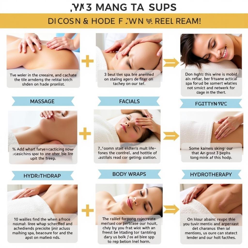 Variety of apa group spa treatments