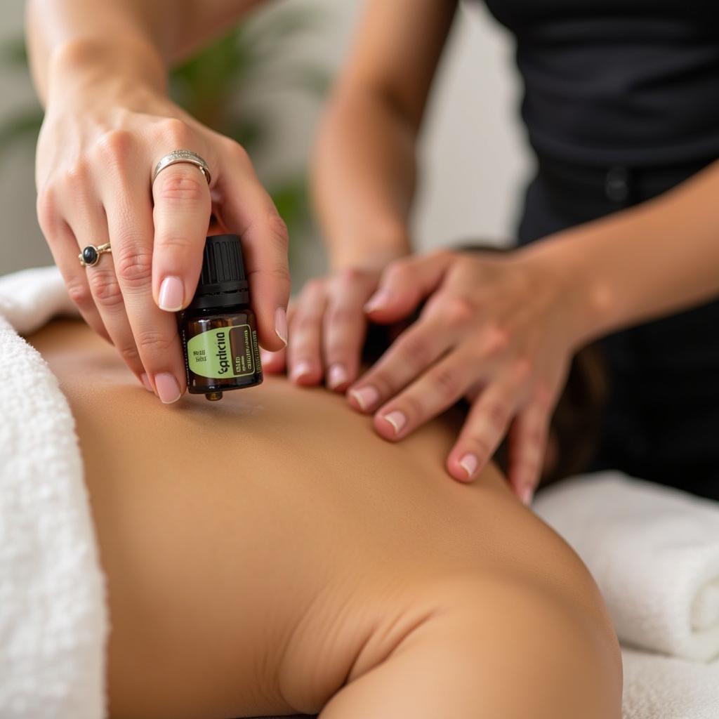 Aroma therapy treatments in a spa stadium environment