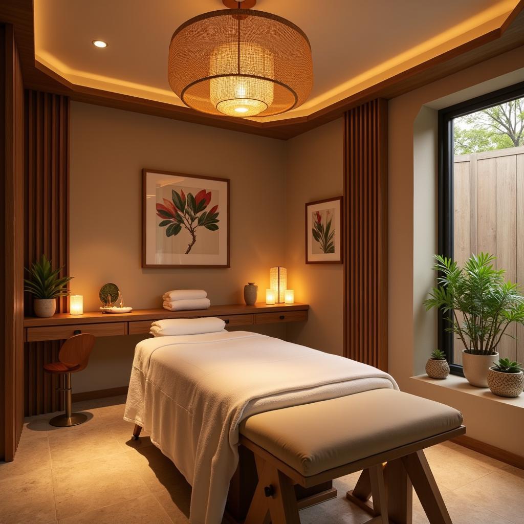 Relaxing Treatment Room at Aura Spa Bangalore