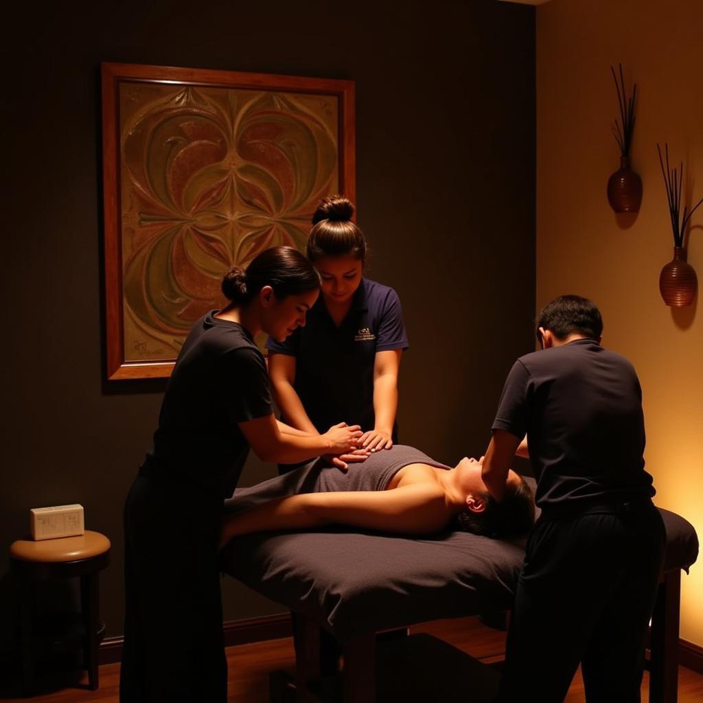 Traditional Thai Massage Room at Aura Thai Day Spa Lucknow