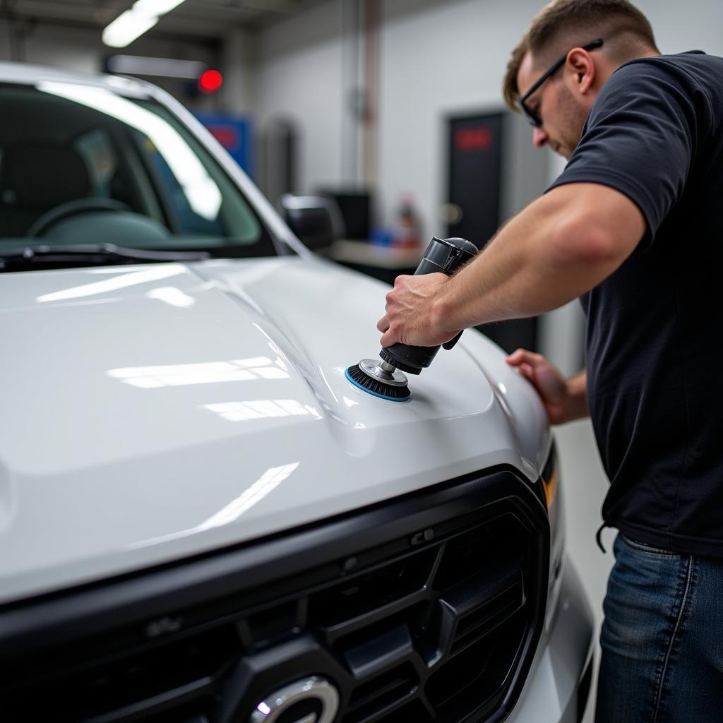 Applying Ceramic Coating to a Commercial Vehicle