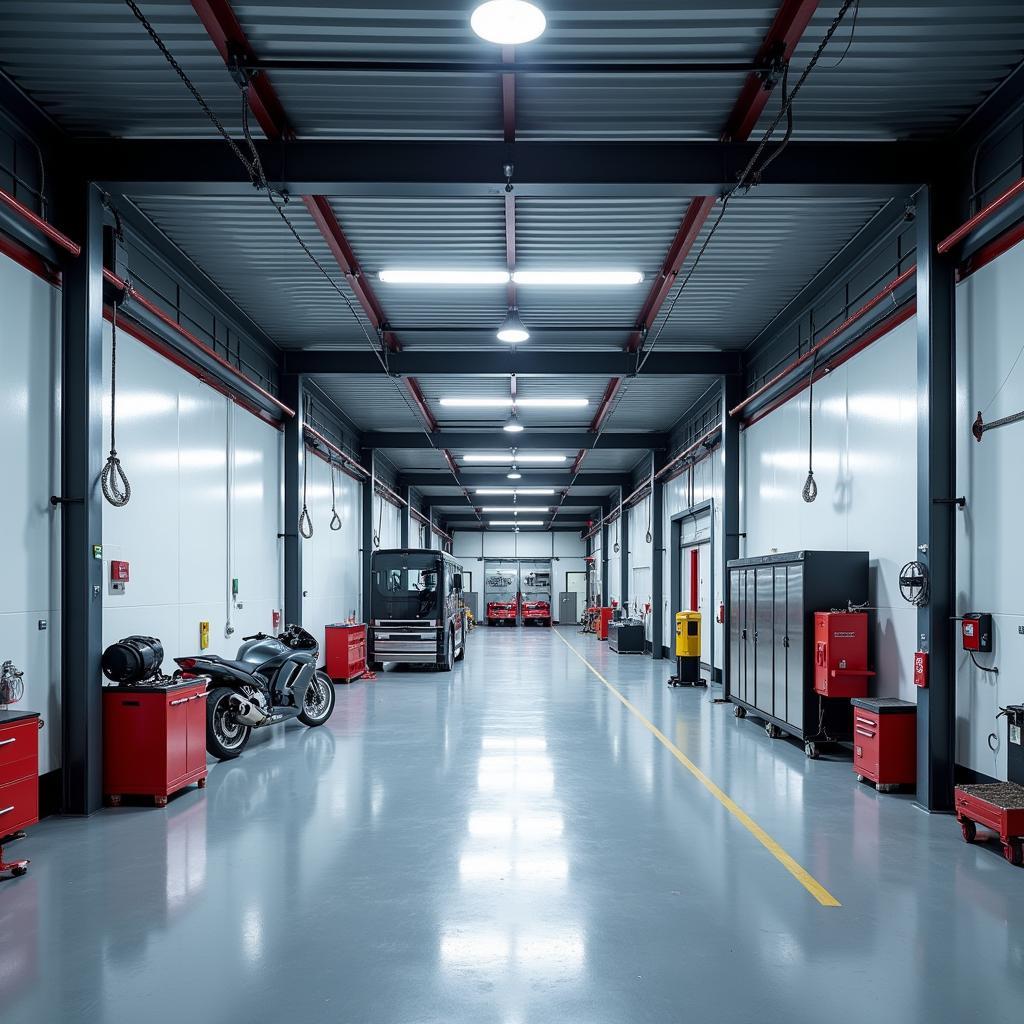 Commercial Detailing Bay at an Automobile Spa