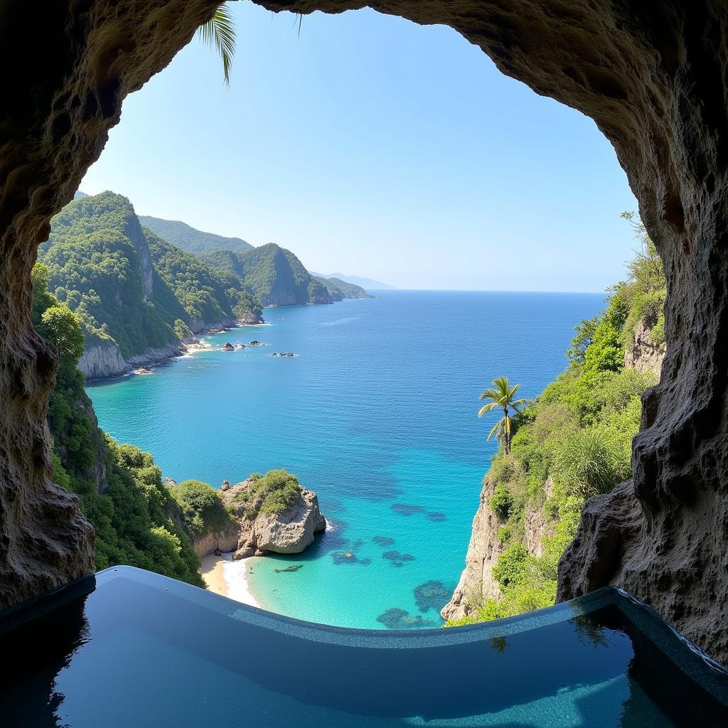 Ayana Grotto Spa with stunning ocean views