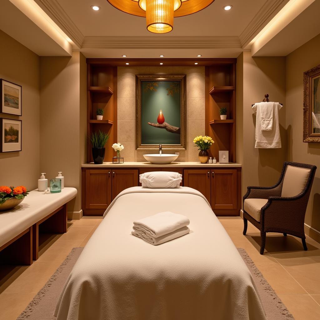 Serene treatment room at Ayana Grotto Spa