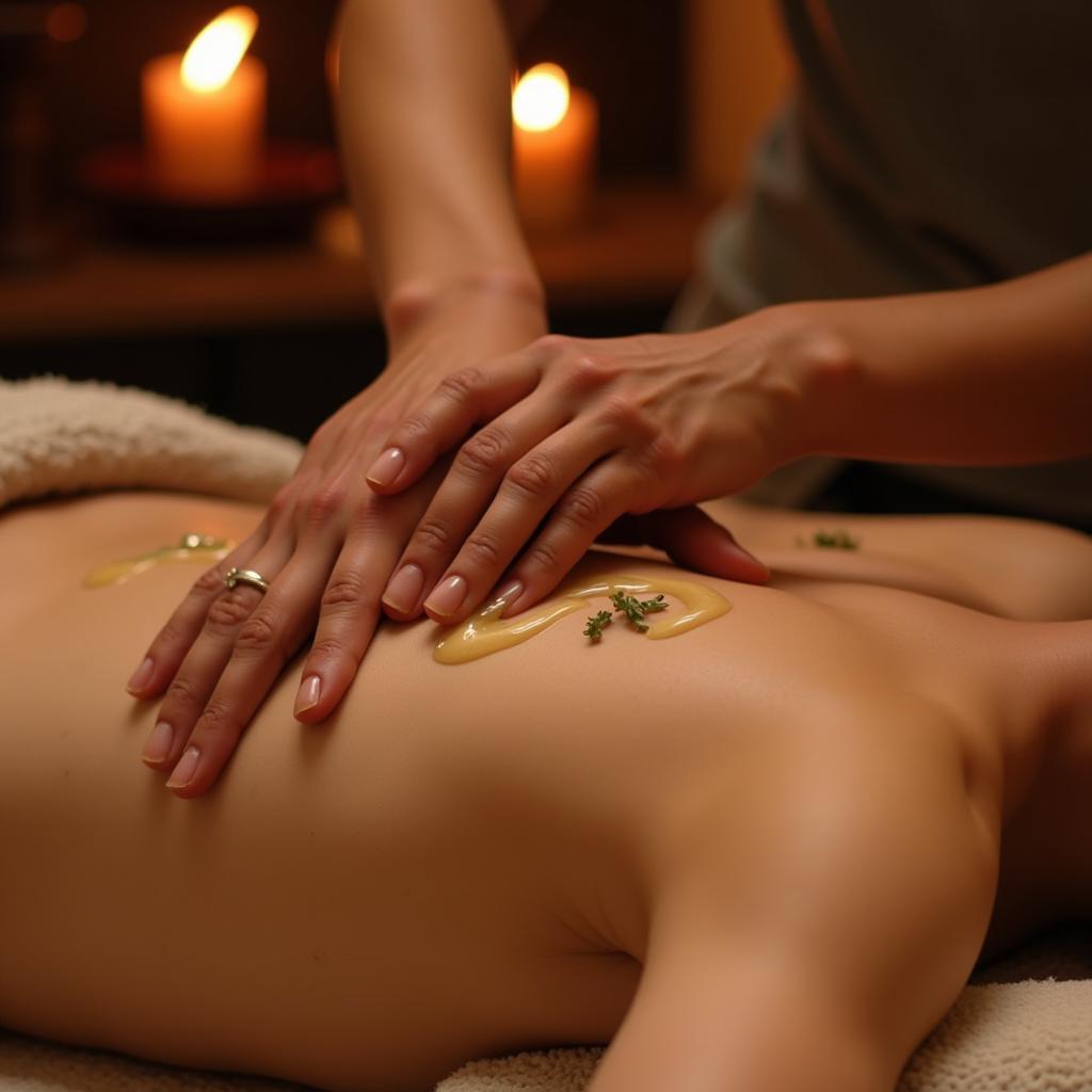 Traditional Ayurvedic massage in Goa