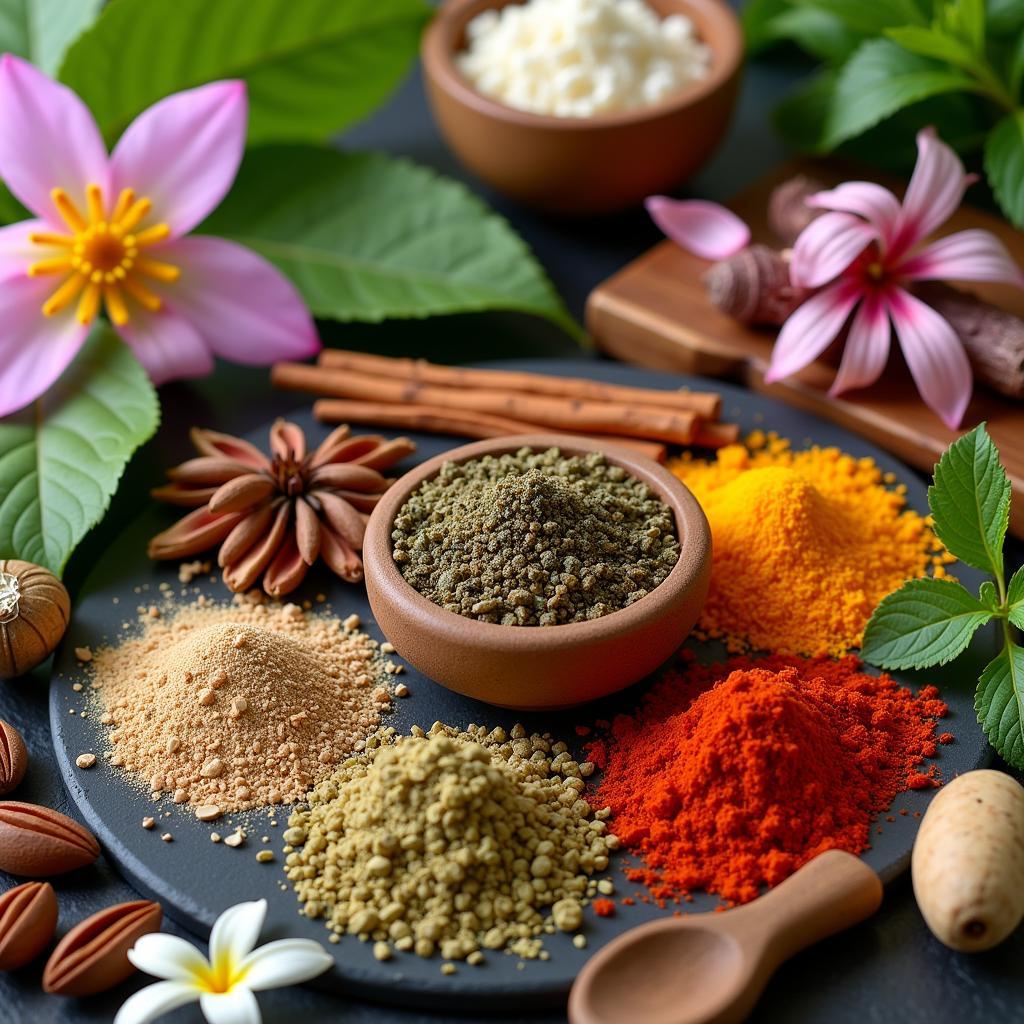 Ayurvedic Spa Herbal Ingredients