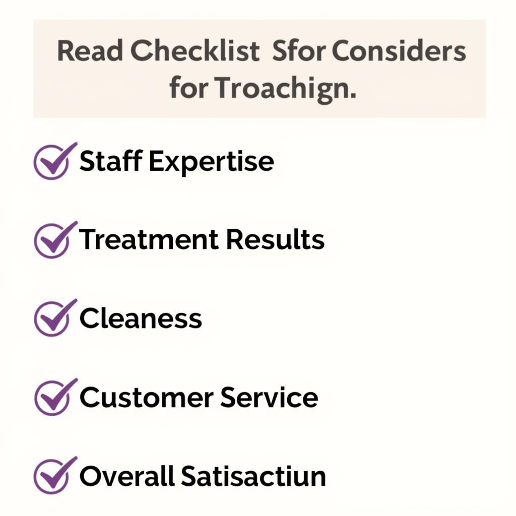 B Medical Spa Review Checklist