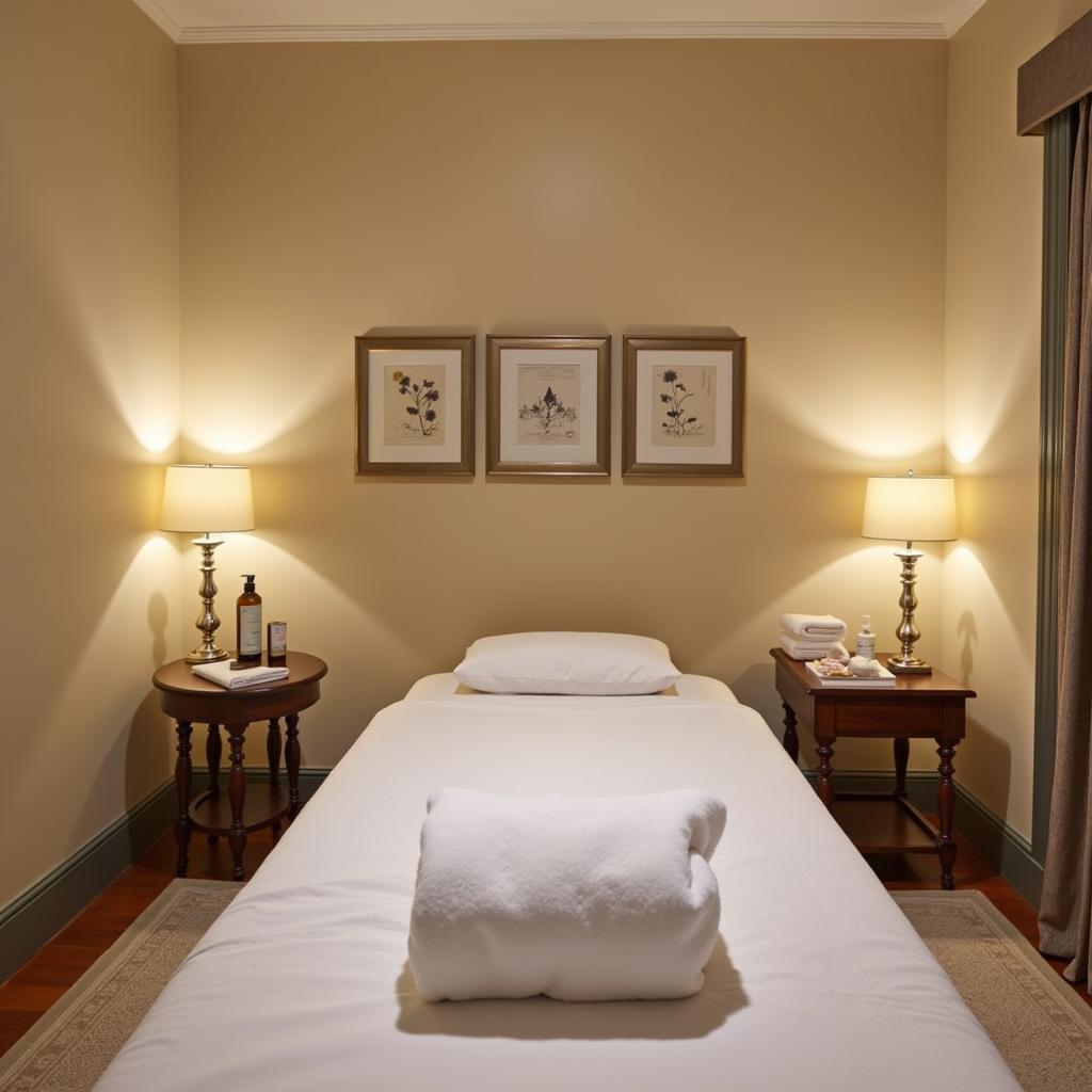 Inside a treatment room at Bailbrook House Spa