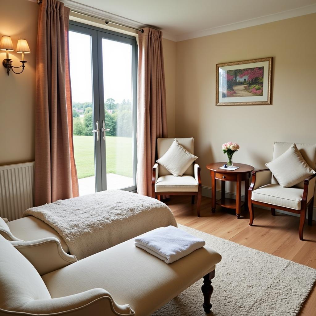 Bailiffscourt Spa Relaxation Area: Tranquil space for members to unwind and enjoy the serene atmosphere.