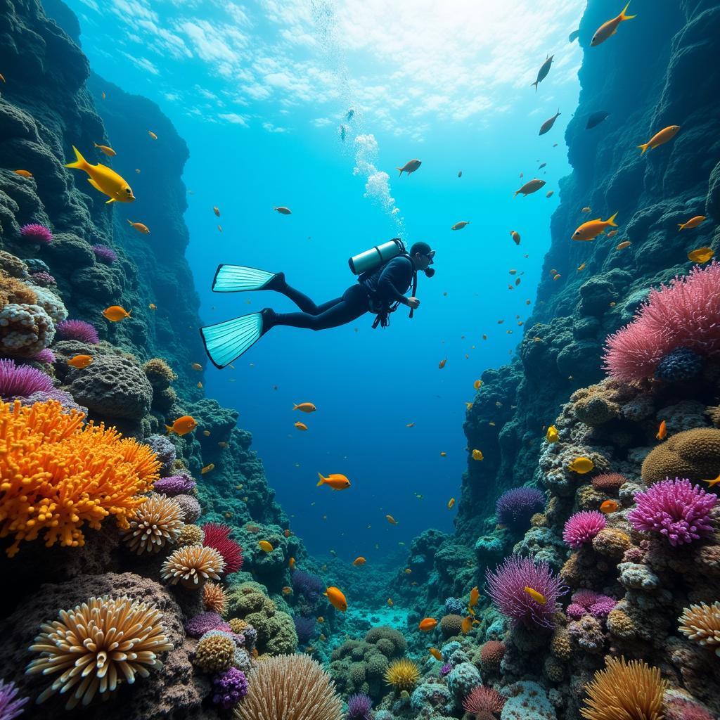 Bali Underwater Coral Reef Diving