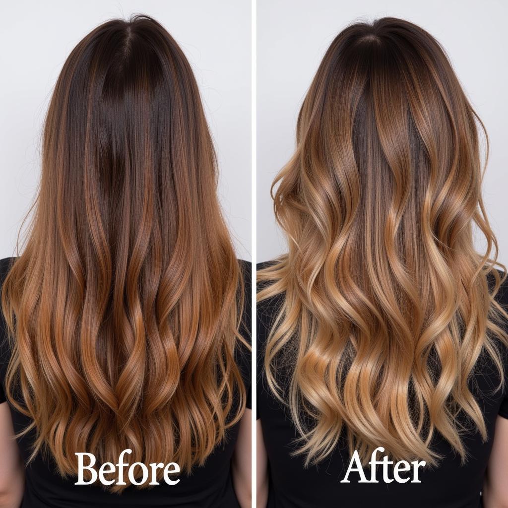 Before and After Hair Spa Results