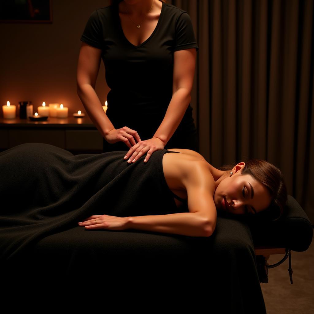 Relaxing Black Velvet Spa Massage Therapy