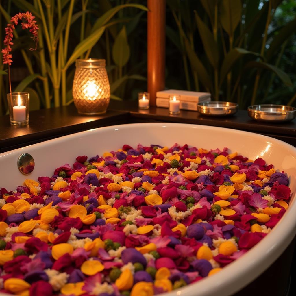 Flower Bath at Bliss Ubud Spa Resort