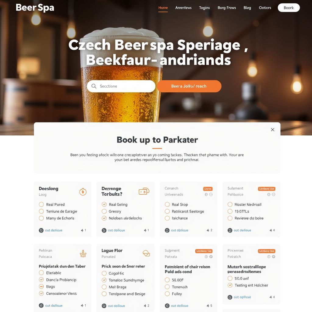 Online booking platform for Czech beer spas