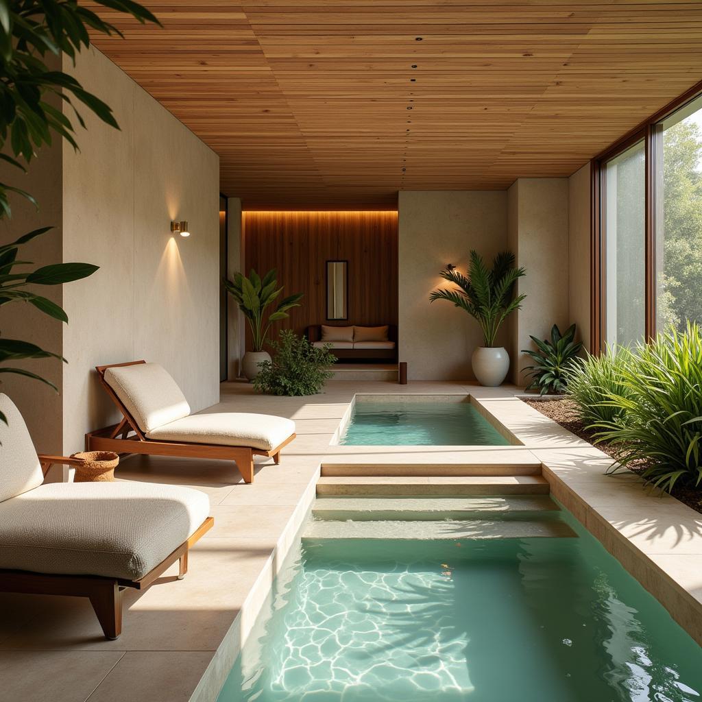 Relaxation Area in a Breezy Spa