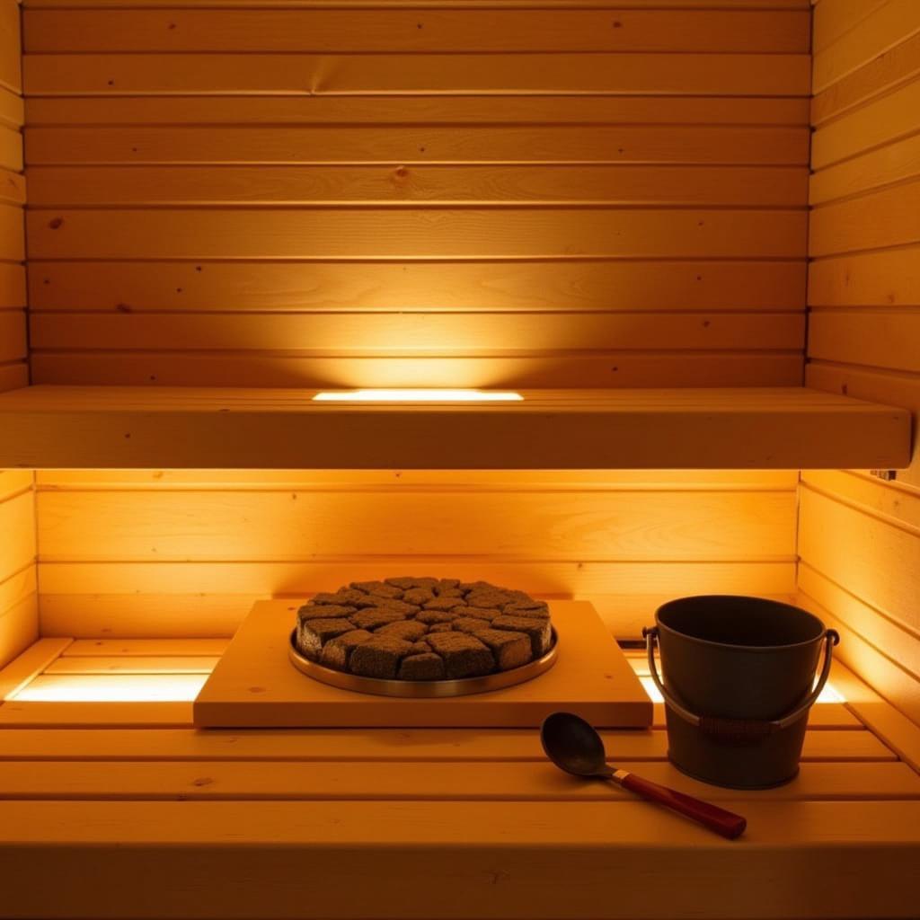 Modern sauna at Brigade Spa