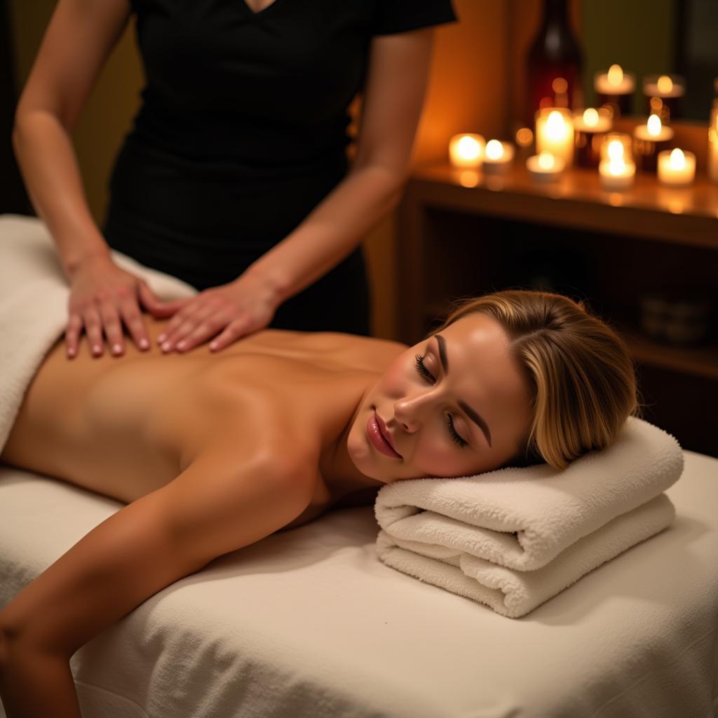 Woman enjoying a relaxing massage at a Brigade Spa