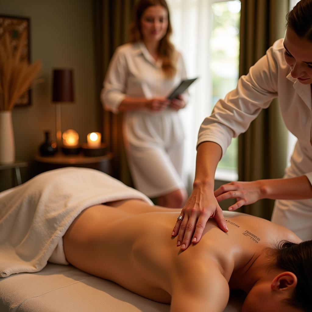 Traditional Thai Massage in a Buddha Spa Setting