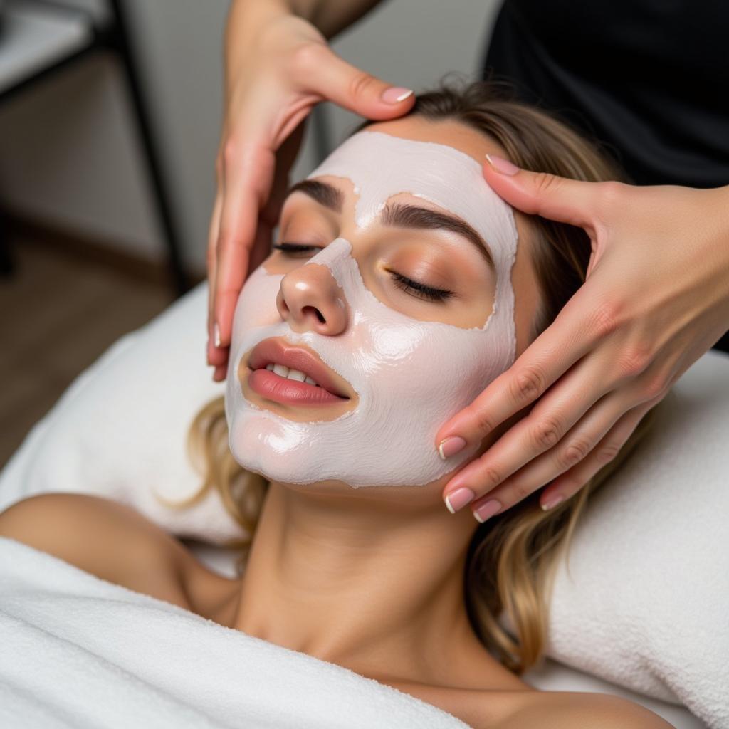 Facial treatment at a CMC Spa