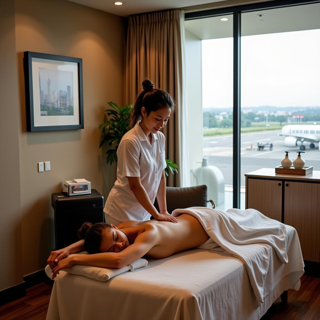 Relaxing at a Colombo Airport Spa