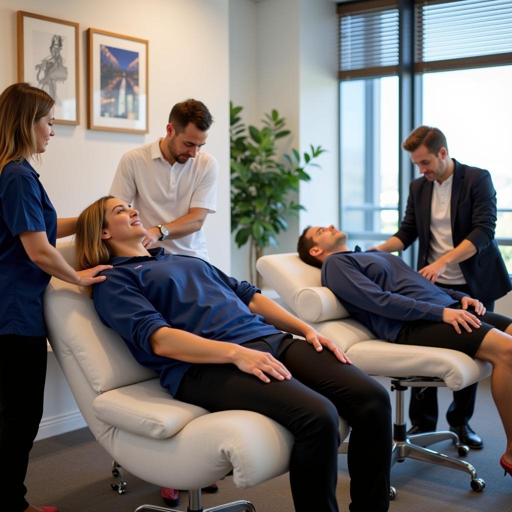 Corporate massage session at a spa in Kanpur