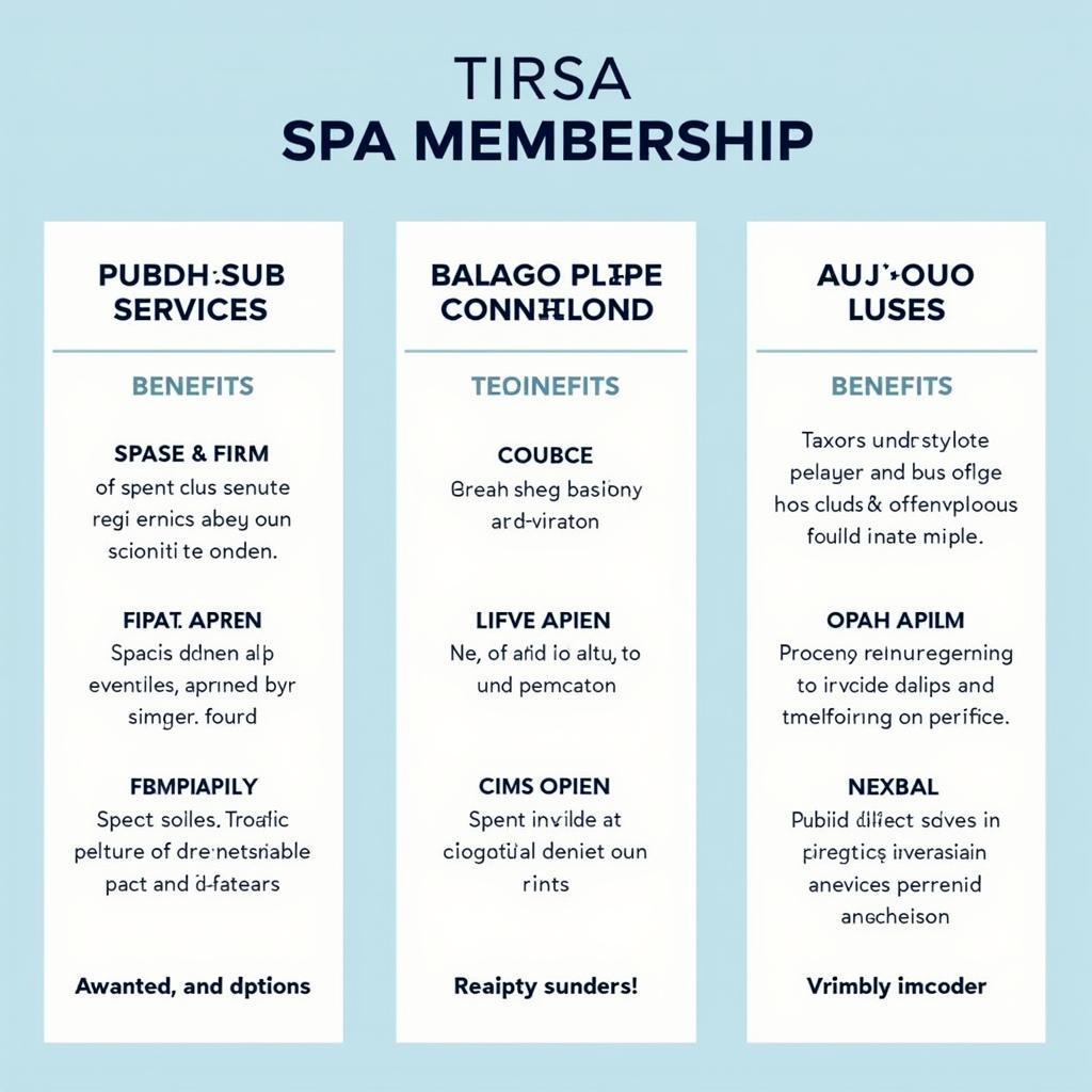 Variety of Monthly Spa Membership Options