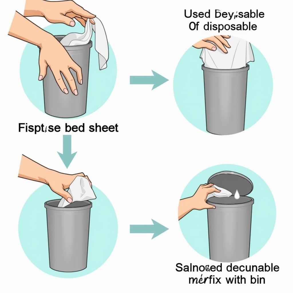 Proper disposal of disposable bed sheets