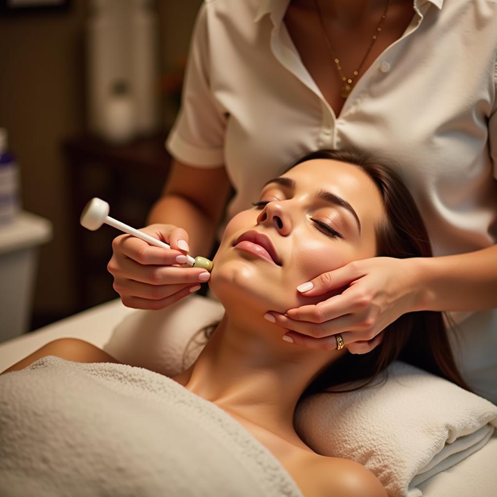 A Relaxing Facial Treatment in a Diva's Salon